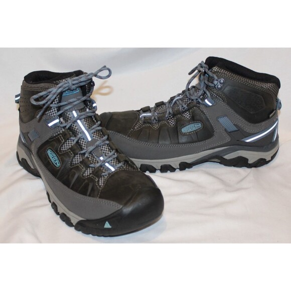 Keen Men's Targhee 3 Mid WP Hiking Boots GRAY BLUE SZ 11 WIDE NWOB $165 - Picture 3 of 6